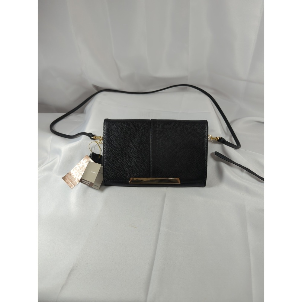 Giani Bernini Leather Purse Crossbody Bag Black Unused With Tags See Discription
